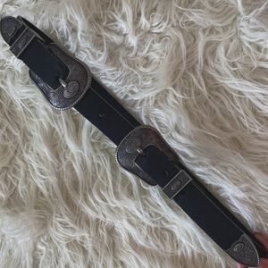 Double Buckle Western Belt